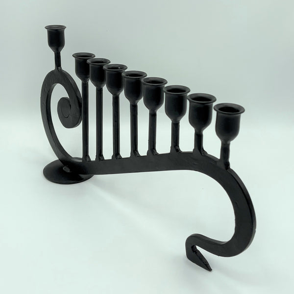 9 Candle Handmade Iron Chanukah Menorah  