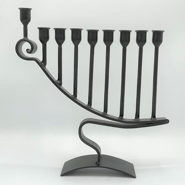 9 Candle Handmade Iron Chanukah Menorah  