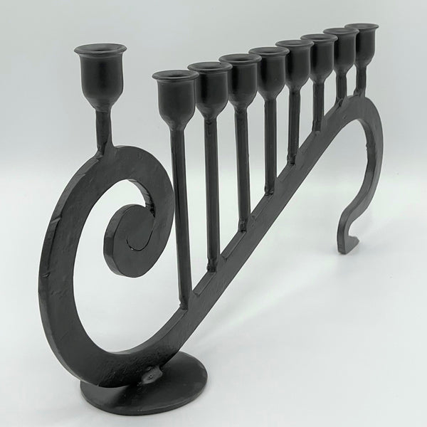 9 Candle Handmade Iron Chanukah Menorah  