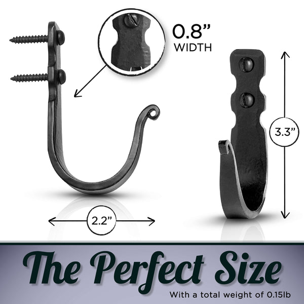 Basic Decorative Wrought Iron Wall Hooks