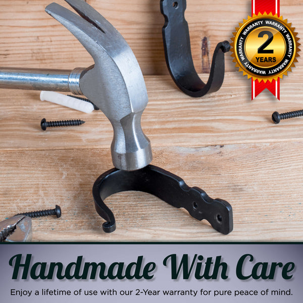 Basic Decorative Wrought Iron Wall Hooks