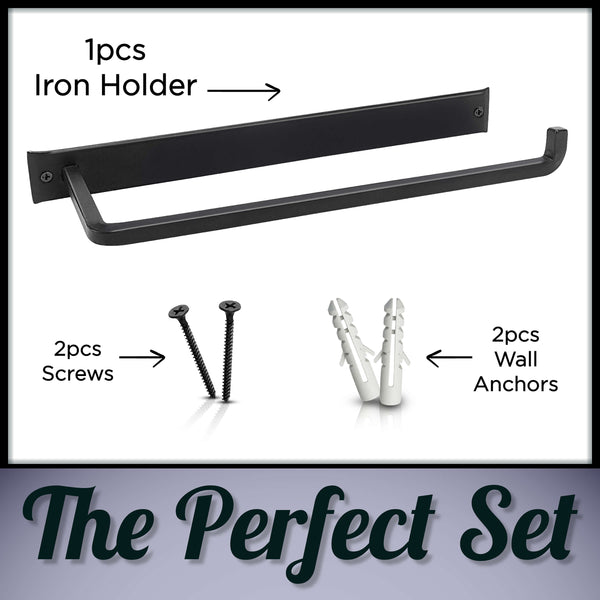 Wall Mount Iron Paper Towel Holder  