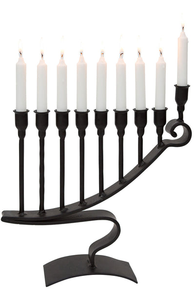 9 Candle Handmade Iron Chanukah Menorah  