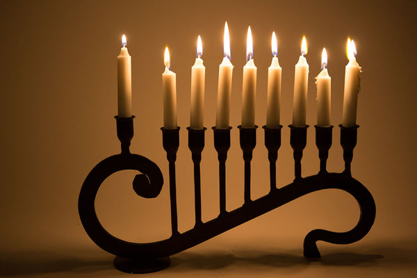 9 Candle Handmade Iron Chanukah Menorah  