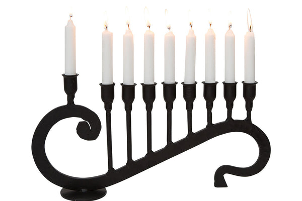 9 Candle Handmade Iron Chanukah Menorah  