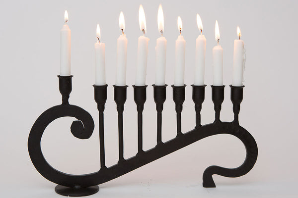 9 Candle Handmade Iron Chanukah Menorah  