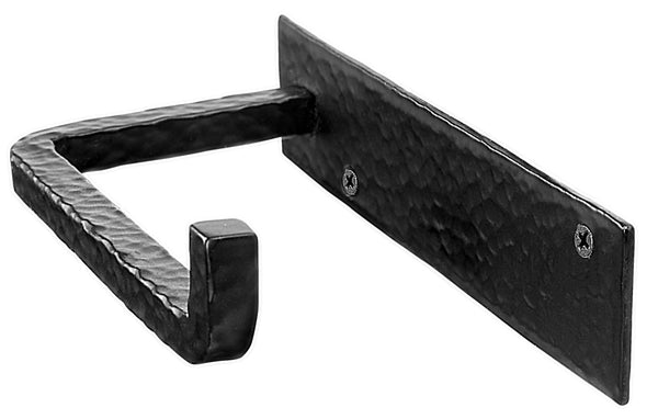 Wall Mounted Iron Toilet Paper Holder  - Black