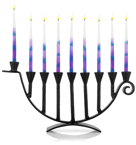 9 Candle Handmade Iron Chanukah Menorah