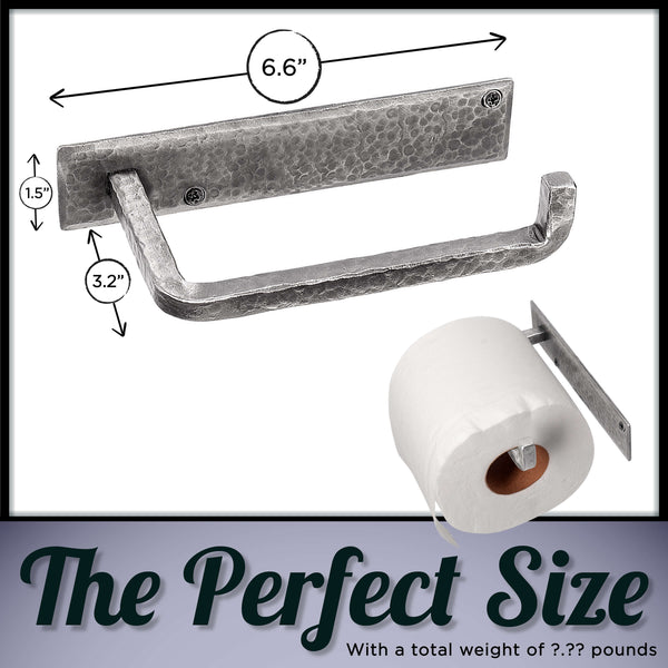 Wall Mounted Iron Toilet Paper Holder  - Gray