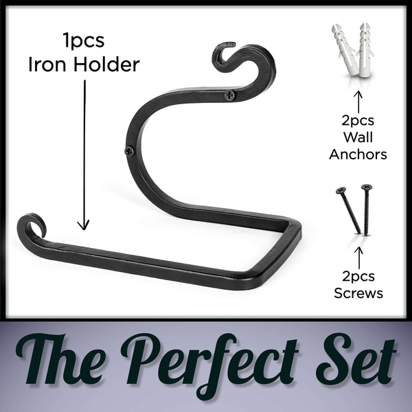 Wrought Iron Wave Design Toilet Paper Holder