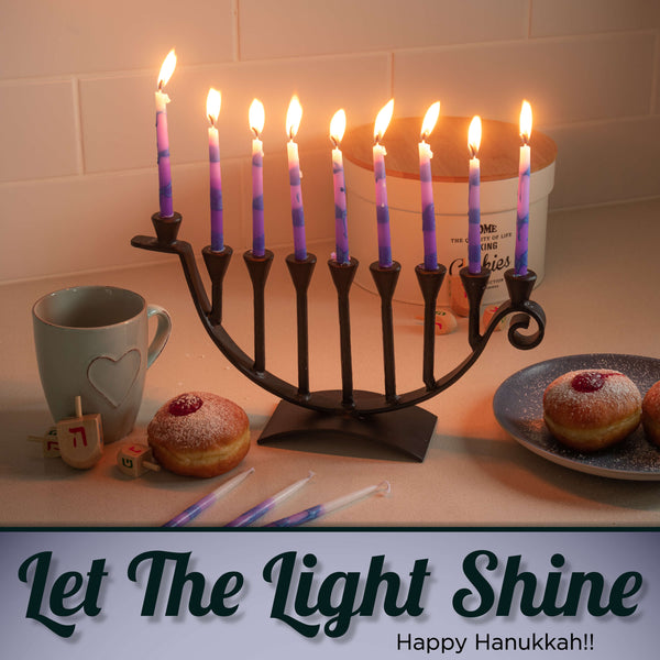 9 Candle Handmade Iron Chanukah Menorah