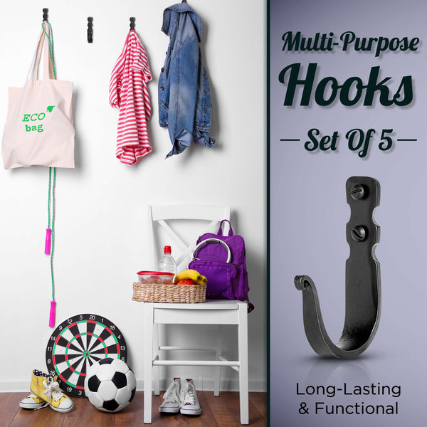 Basic Decorative Wrought Iron Wall Hooks